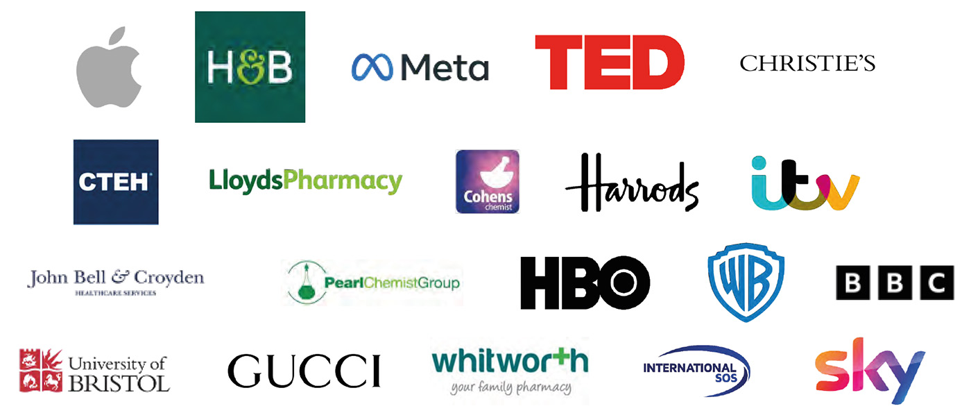 Trusted by Apple, BBC Sky Gucci, Meta, HBO, Harrods, TED
